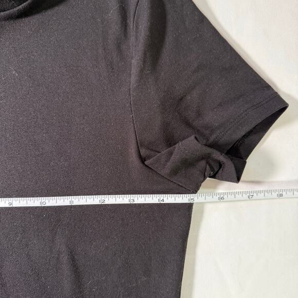 H&M Divided Basic Fitted Black Baby Tee Size Small Classic Minimal - Picture 3 of 6